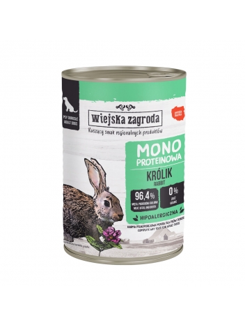 Wiejska Zagroda Mono Królik dla psa 400g