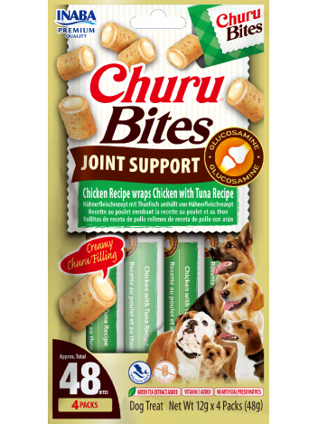 Inaba Dog Churu Bites Joint Support Chicken & Tuna 4x12g