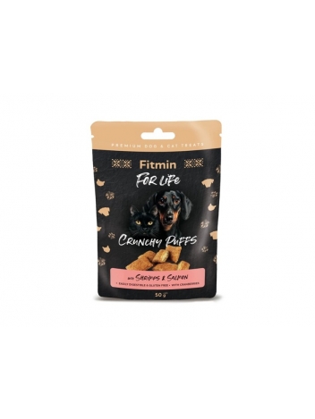 Fitmin For Life Dog & Cat Crunchy Puffs Shrimps & Salmon 50g