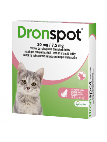 Dronspot 30mg (krople dla kotów do 2,5kg) 1 pipeta