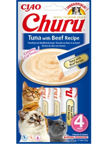 Churu Cat Tuna with Beef 4x14g