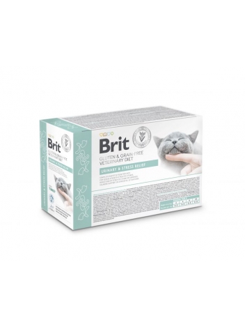 Brit Veterinary Diets Cat GF Urinary & Stres Relief 12x85g