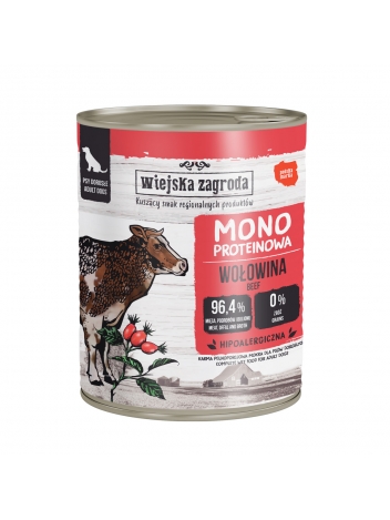 Wiejska Zagroda Mono Wołowina dla psa 800g