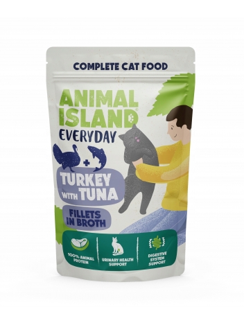 Animal Island Everyday Broth Turkey with Tuna 85g