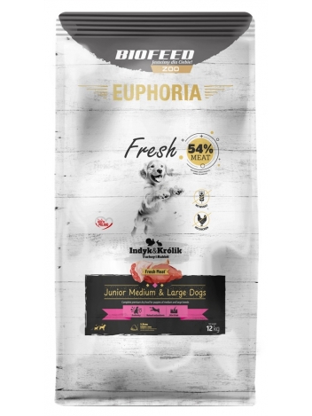 Euphoria Fresh Junior M/L Indyk i królik 12kg