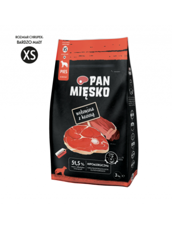 Pan Mięsko Wołowina z koziną XS 3kg