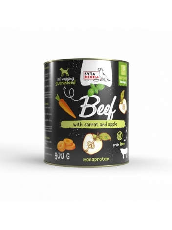 Syta Micha Wołowina z marchewką, jabłkiem i bazylią 800g