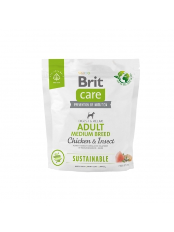 Brit Care Dog Sustainable Adult Medium Chicken & Insect  1kg