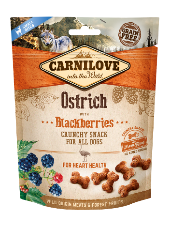 Carnilove Crunchy Snack Ostrich & Blackberries - 200g