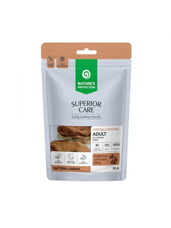 Nature's Protection Superior Care Rabbit Ears with Lamb 75g