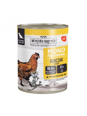 Wiejska Zagroda Mono Kurczak dla psa 800g
