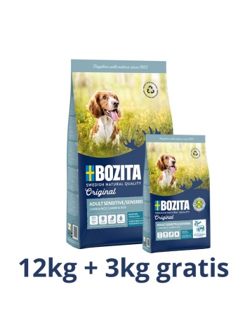 Bozita Original Sensitive Digestion 12kg + 3kg GRATIS