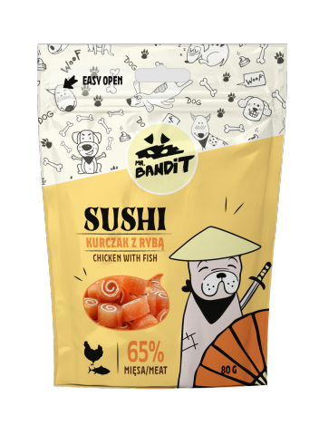 Mr. Bandit Sushi Kurczak z rybą 80g