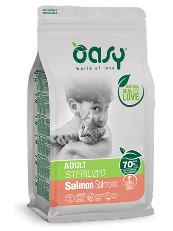 Oasy Adult Cat Sterilized Salmon 1,5kg