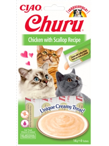 Churu Cat Chicken with Scallop  4x14g