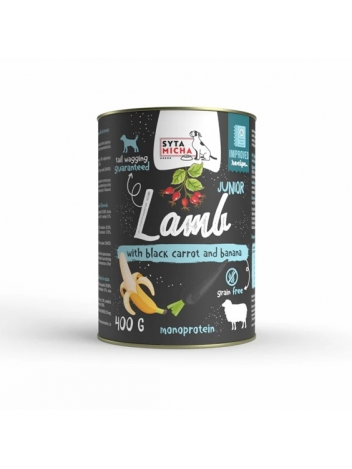 Syta Micha Junior Jagnięcina z czarna marchwią i bananem 400g