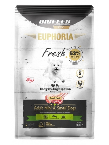 Euphoria Fresh Adult XS/S Indyk i jagnięcina 500g