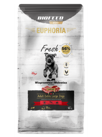 Euphoria Fresh Adult XL Wieprzowina i wołowina 12kg
