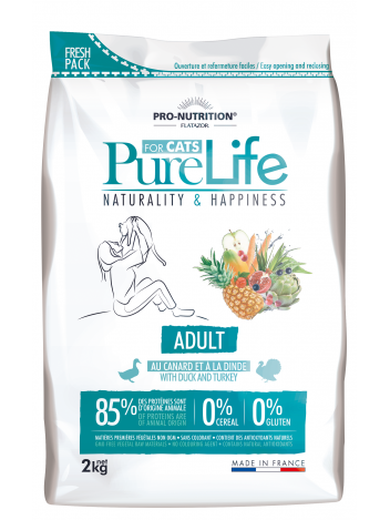 Pure Life for cat adult with duck and turkey 2kg