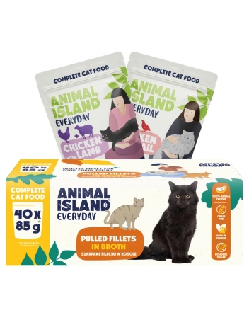 Animal Island Cat ED Kurczak z jagnięciną / kurczak przepiórka 40x85g