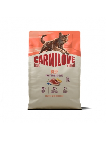 Carnilove Cat 2kg True Fresh Adult Sterylised Beef