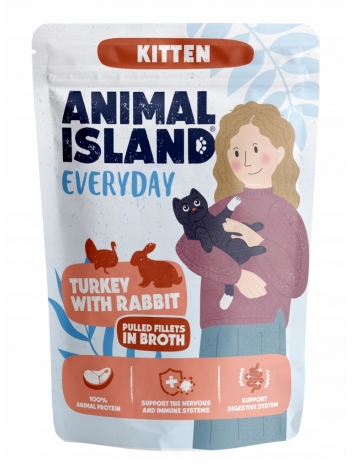 Animal Island Everyday Kitten Indyk z królikiem 85g