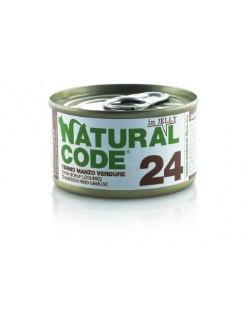 Natural Code Cat 24 Tuna, beef and vegetables in jelly 85g