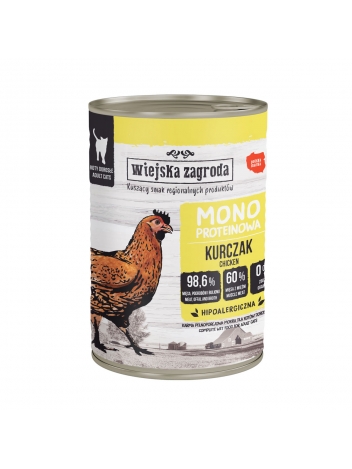 Wiejska Zagroda Mono Kurczak dla kota 400g