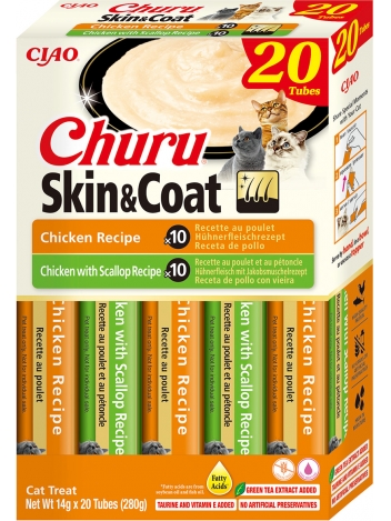 Inaba Cat Churu Skin & Coat Varietes Chicken 20x14g