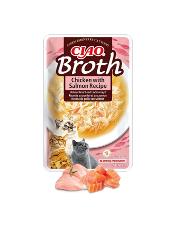 Inaba Ciao Broth Chicken with Salmon Recipe 40g