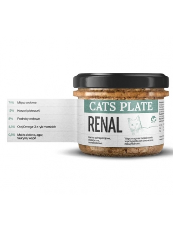 Cats Plate Vet Renal z wołowiną 180g