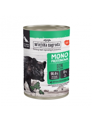 Wiejska Zagroda Mono Dzik dla psa 400g