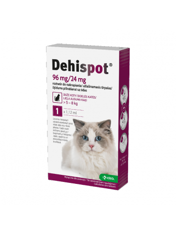 Dehispot 96mg krople dla kotów (od 5kg do 8kg)