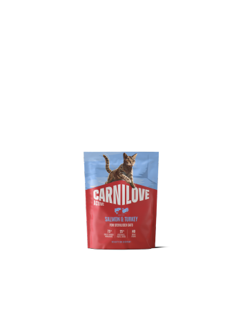Carnilove Cat 400g  Active  Adult Sterylised Salmon, Turkey