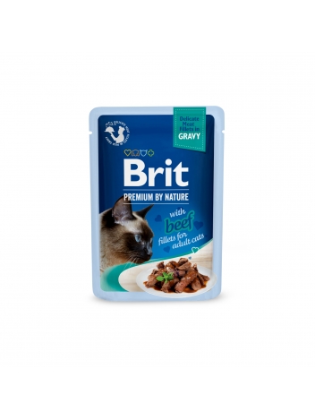 Brit Premium Cat Adult Beef Fillets w sosie 85g