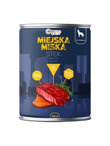 Gaczoo Miejska Miska dla psa Stek wołowy 400g
