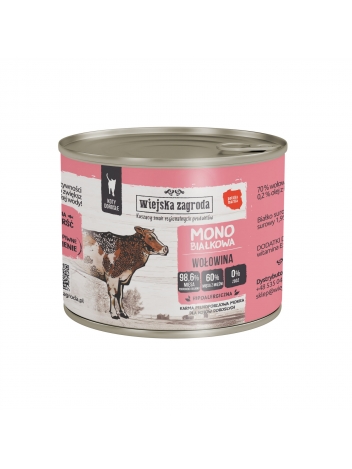 Wiejska Zagroda Mono Wołowina dla kota 200g
