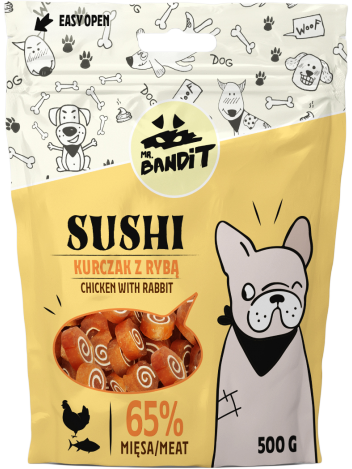 Mr. Bandit Sushi Kurczak z rybą 500g