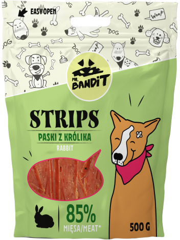 Mr. Bandit Strips Paski z królika 500g