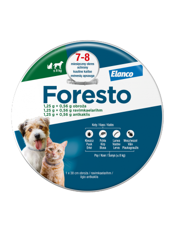 Obroża Foresto dla małych psów i kotów 38cm