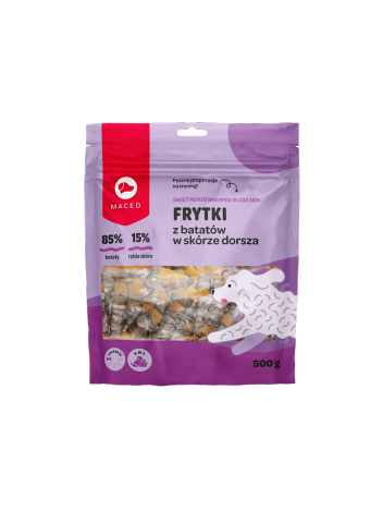 Frytki z batatów w skórze dorsza 500g