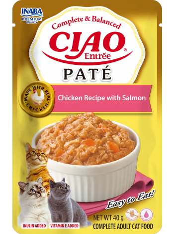 Inaba Cat Ciao Entree Pate Chicken Salmon 40g