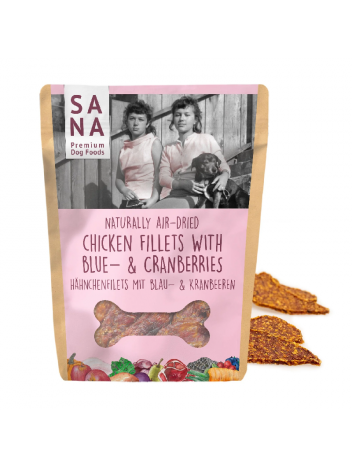 SANADog Chicken Fillets with blue- and cranberries 100g