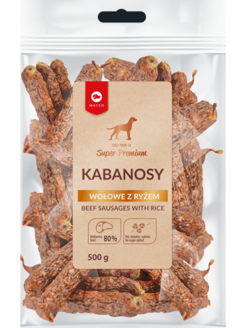 Kabanosy wołowe z ryżem 500g