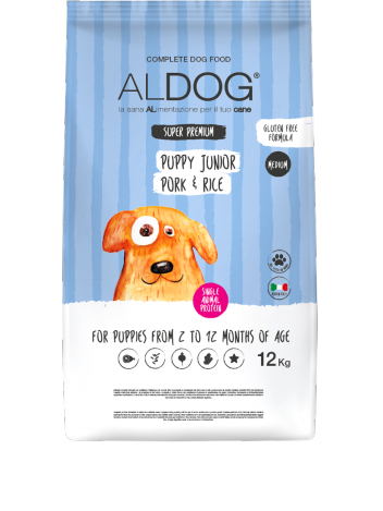 Aldog Puppy Junior Medium Pork & Rice 12kg