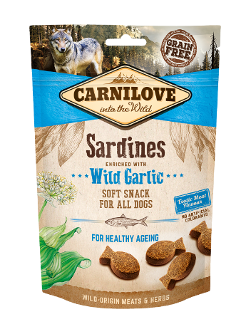 Carnilove Soft Snack Sardines & Garlic - 200g