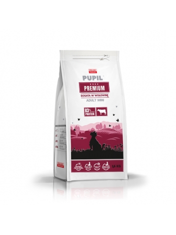PUPIL Premium Adult Mini Bogata w wołowinę 1,6kg