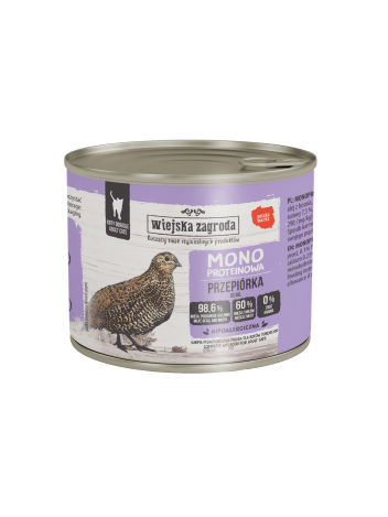Wiejska Zagroda Mono Przepiorka dla kota 200g