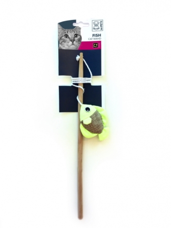 Zabawka dla kota fluoresc Fish Wand