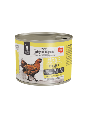 Wiejska Zagroda Mono Kurczak dla kota 200g